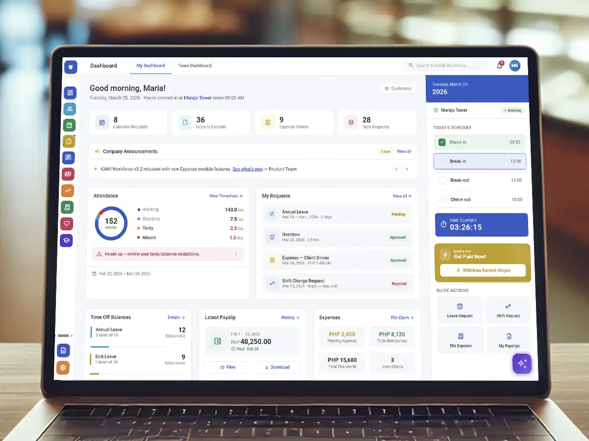 KAMI integrated HRIS dashboard Philippines
